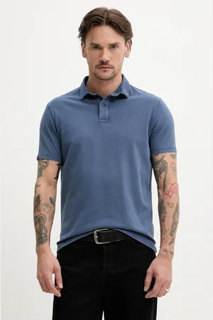Superdry Polo bawełniane męski kolor gładki M1110440A-92N