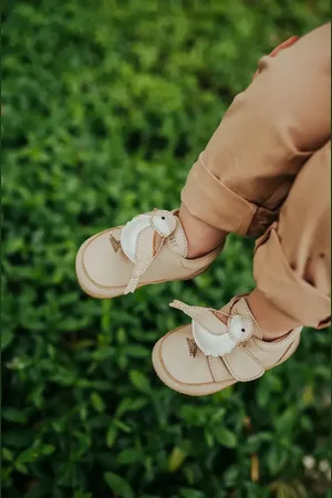 Donsje Buty skórzane niemowlęce Niek Sneakers Pink Chickadee kolor 1037007