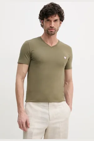Guess T-shirt męski kolor gładki