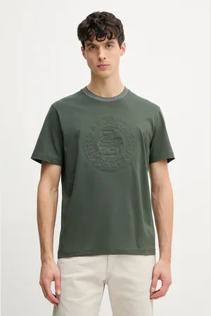 Lacoste T-shirt bawełniany męski kolor z aplikacją TH0124