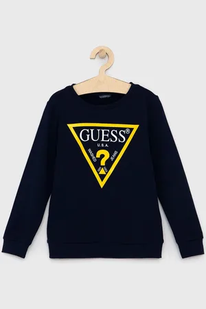 Guess Bluza bawełniana dziecięca kolor z nadrukiem