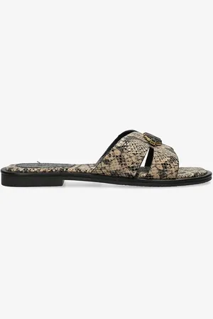 Mexx Klapki skórzane RAISSA PARROT damskie kolor MI001606251W