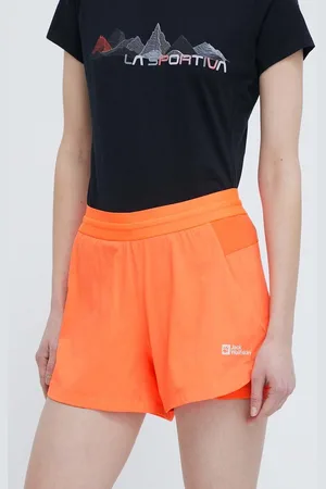 Jack Wolfskin Szorty outdoorowe Prelight 2in1 kolor gładkie medium waist 1509021
