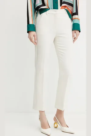 Max Mara Spodnie damskie kolor proste high waist 2515131031600