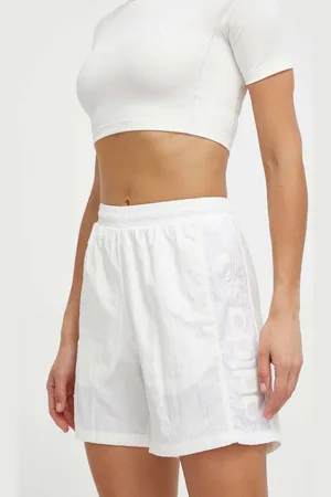 adidas Szorty damskie kolor gładkie high waist IR5283
