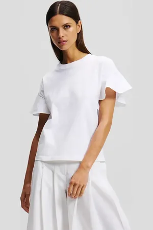 Karl Lagerfeld T-shirt bawełniany damski kolor A2W17063