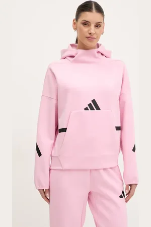 adidas Bluza Z.N.E. damska kolor z kapturem z nadrukiem JD5992