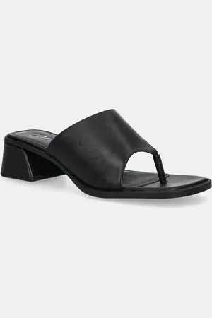 Camper Japonki skórzane Kora Sandal damskie kolor na słupku K201738-001