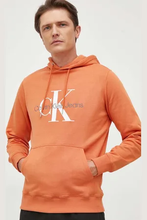 Calvin Klein Bluza bawełniana męska kolor z kapturem
