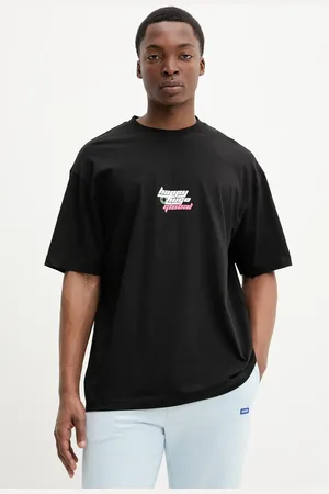 Hugo Blue T-shirt bawełniany męski kolor z nadrukiem 50536122