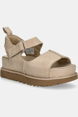 UGG Sandały zamszowe Goldenstar Hi damskie kolor na platformie 1167356-SAN