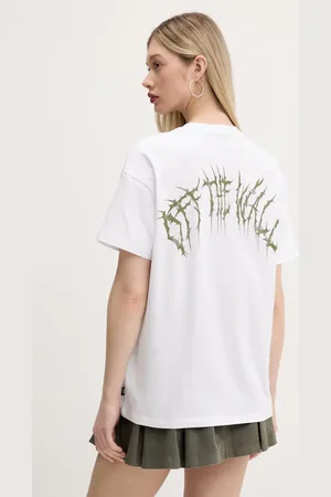 Vans T-shirt bawełniany damski kolor VN000MCNWHT1