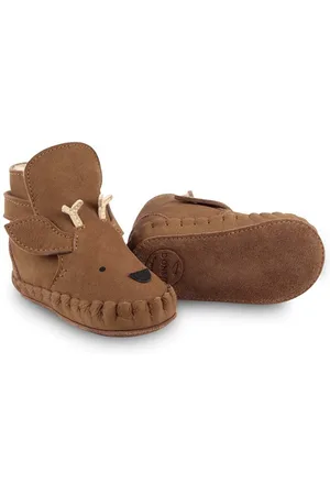 Donsje Buty skórzane niemowlęce Kapi Special Booties Stag kolor 1028303