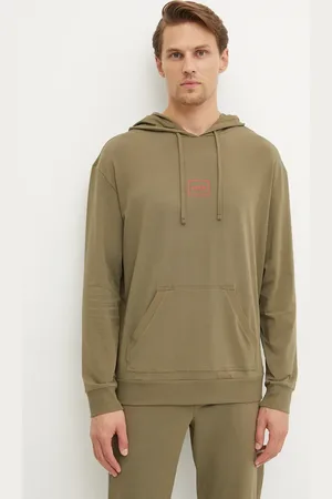 HUGO BOSS Bluza lounge kolor z kapturem z nadrukiem 50525244