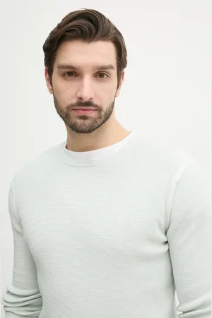 Calvin Klein Sweter męski kolor niebieski lekki K10K114080