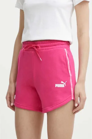 PUMA Szorty damskie kolor z aplikacją high waist 677924