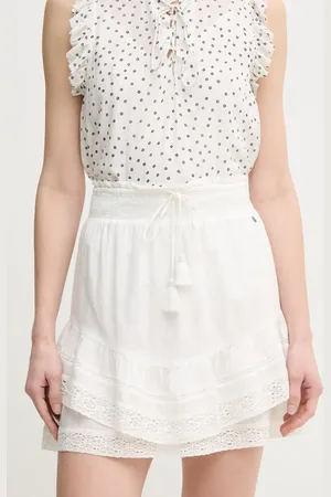 Pepe Jeans Spódnica bawełniana ELENA kolor mini rozkloszowana PL901188