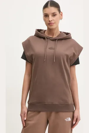The North Face Bluza bawełniana Relaxed damska kolor z kapturem gładka NF0A8BW21OI1