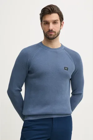 Calvin Klein Sweter bawełniany męski kolor lekki J30J327281