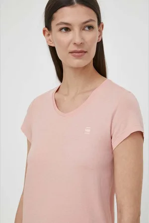G-Star T-shirt bawełniany damski kolor fioletowy