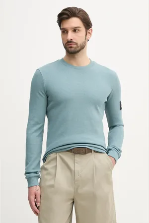 Calvin Klein Bluza bawełniana męska kolor z aplikacją J30J323485
