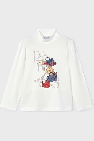 Mayoral Longsleeve dziecięcy kolor z półgolfem 4061