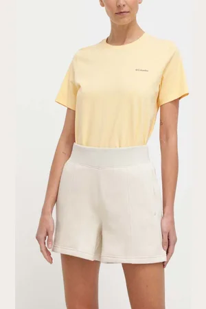 Columbia Szorty Lodge damskie kolor gładkie high waist 2073461