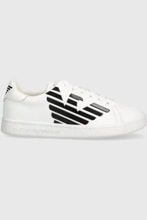 EA7 Sneakersy skórzane dziecięce kolor