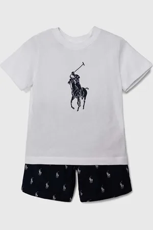 Ralph Lauren Piżama bawełniana dziecięca kolor wzorzysta