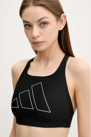 adidas Biustonosz kąpielowy Big Bars kolor miękka miseczka JJ2169