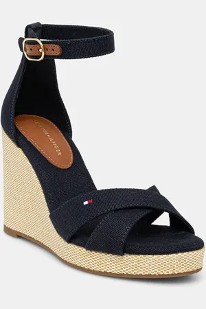 Tommy Hilfiger Sandały FLAG HIGH WEDGE ESPAD CRISSCROSS kolor FW0FW08661
