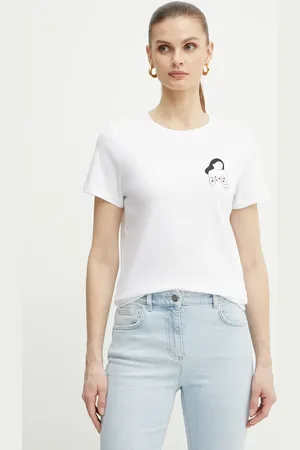 MARELLA T-shirt bawełniany CAUCASO damski kolor 2513971054200