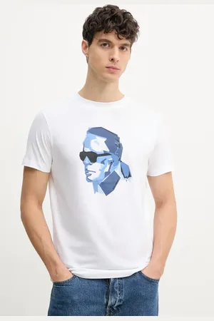 Karl Lagerfeld T-shirt bawełniany męski kolor z nadrukiem 552241.755065