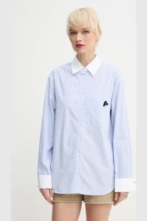 Zadig & Voltaire Koszula bawełniana damska kolor relaxed z kołnierzykiem klasycznym WWSH02165