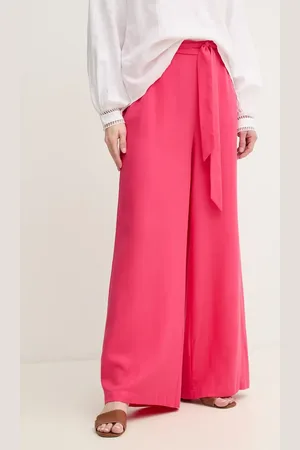 Gaudi Spodnie damskie kolor szerokie high waist 511BD25011