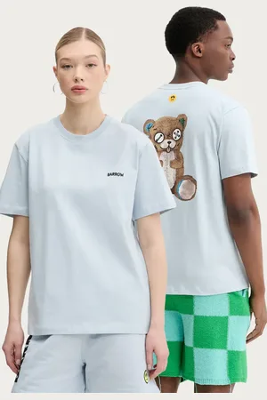 BARROW T-shirt bawełniany kolor z nadrukiem S5BWUATH150