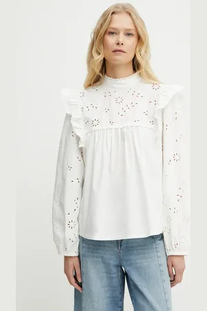Max Mara Bluza bawełniana damska kolor z aplikacją 2515941031600