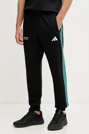 adidas Spodnie dresowe bawełniane x Mercedes męskie kolor z aplikacją JV5379