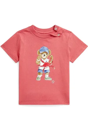 Ralph Lauren T-shirt bawełniany niemowlęcy kolor z nadrukiem 320965276001