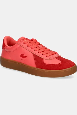 Lacoste Sneakersy skórzane BASESHOT PRO damskie kolor 49SFA0030