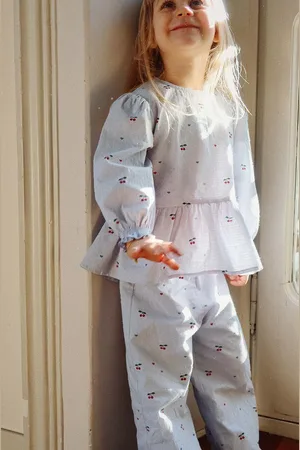 Konges Sløjd Spodnie bawełniane dziecięce EVIA PANTS GOTS kolor wzorzyste KS101397