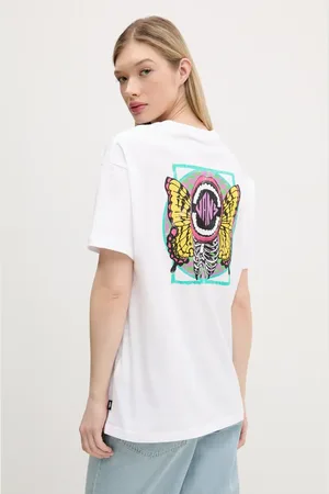 Vans T-shirt bawełniany damski kolor VN000NXCWHT1