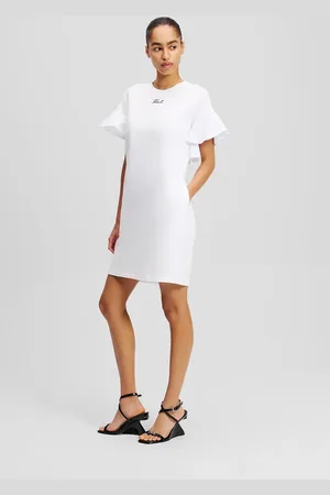 Karl Lagerfeld Sukienka bawełniana kolor mini prosta A2W13039