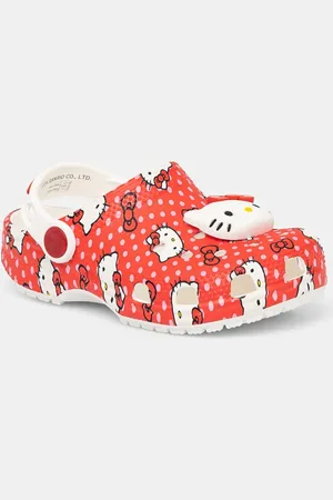 Crocs Klapki dziecięce CLASSIC HELLO KITTY RED CLOG kolor 210577
