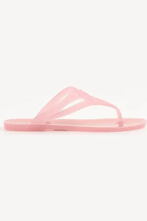 Karl Lagerfeld Japonki JELLY THONG damskie kolor na płaskim obcasie KL80007A