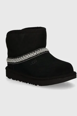 UGG śniegowce zamszowe dziecięce CLASSIC MINI CRESCENT kolor 1157697T
