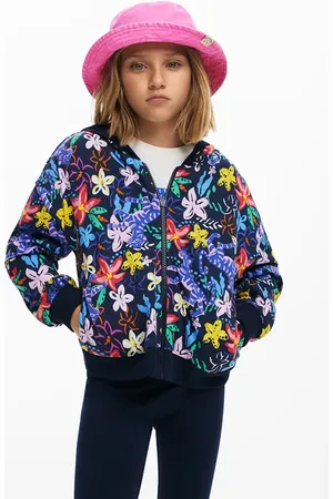 Desigual Bluza dwustronna dziecięca kolor z kapturem wzorzysta 25SGSK02