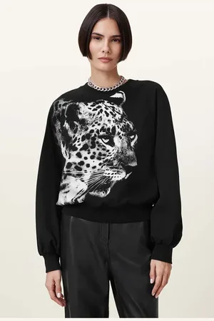 AllSaints Bluza bawełniana KIARA CYGNET damskie kolor z nadrukiem W156JC