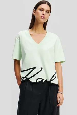 Karl Lagerfeld T-shirt bawełniany damski kolor A2W17104