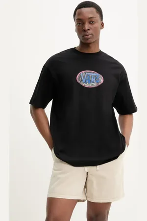 Vans T-shirt bawełniany męski kolor z nadrukiem VN000NHWBLK1